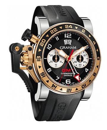 Review Replica Watch Graham Chronofighter Oversize GMT Black Steel & Gold 2OVGG.B21A.K10S